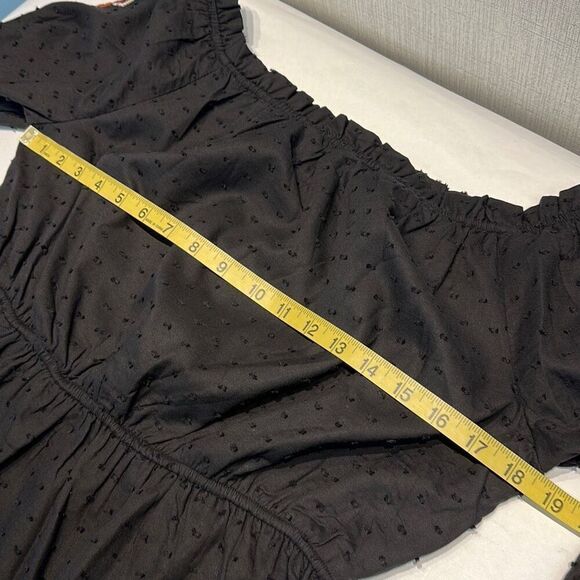 NWT Savanna Jane Off Shoulder Blouse Top Shirt Size Medium Black Long Sleeve Ruf - Picture 9 of 12